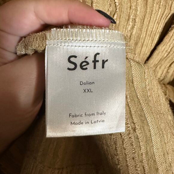 Sefr Men's Beige Dalian Button Down Shirt Richie Trousers Matching Set Size XXL - Picture 6 of 16